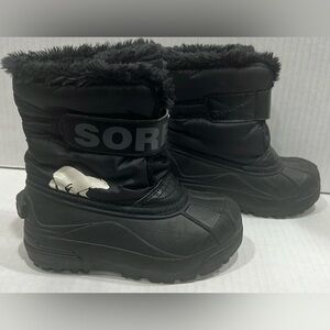 Sorel Black Snow/rain boots kids size 11